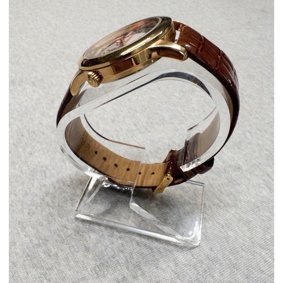 Akribos XXIV Womens Rose Crystal Transparent Watch ‎ 34mm New Battery main image 5